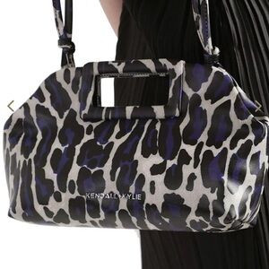 Kendall & Kylie black, blue & gray animal print crossbody NWT
